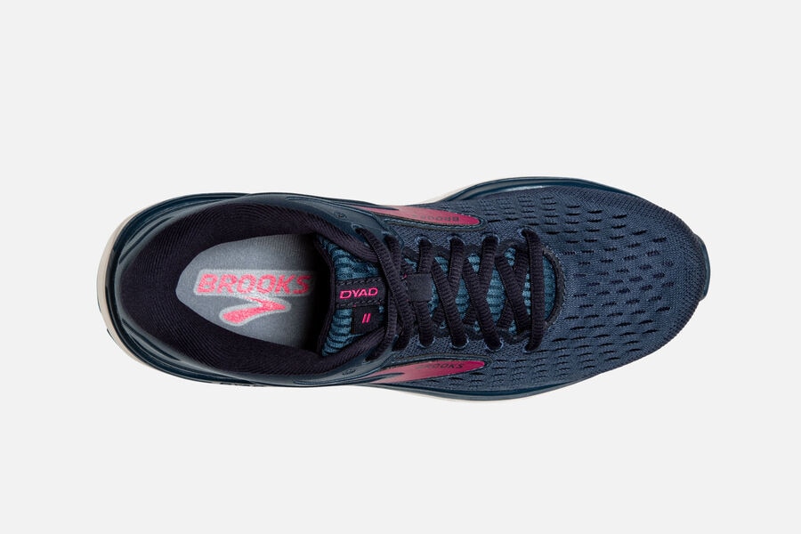 Brooks Dyad 11 Road Running Shoes Womens - Navy/Pink - PIHZK-3925